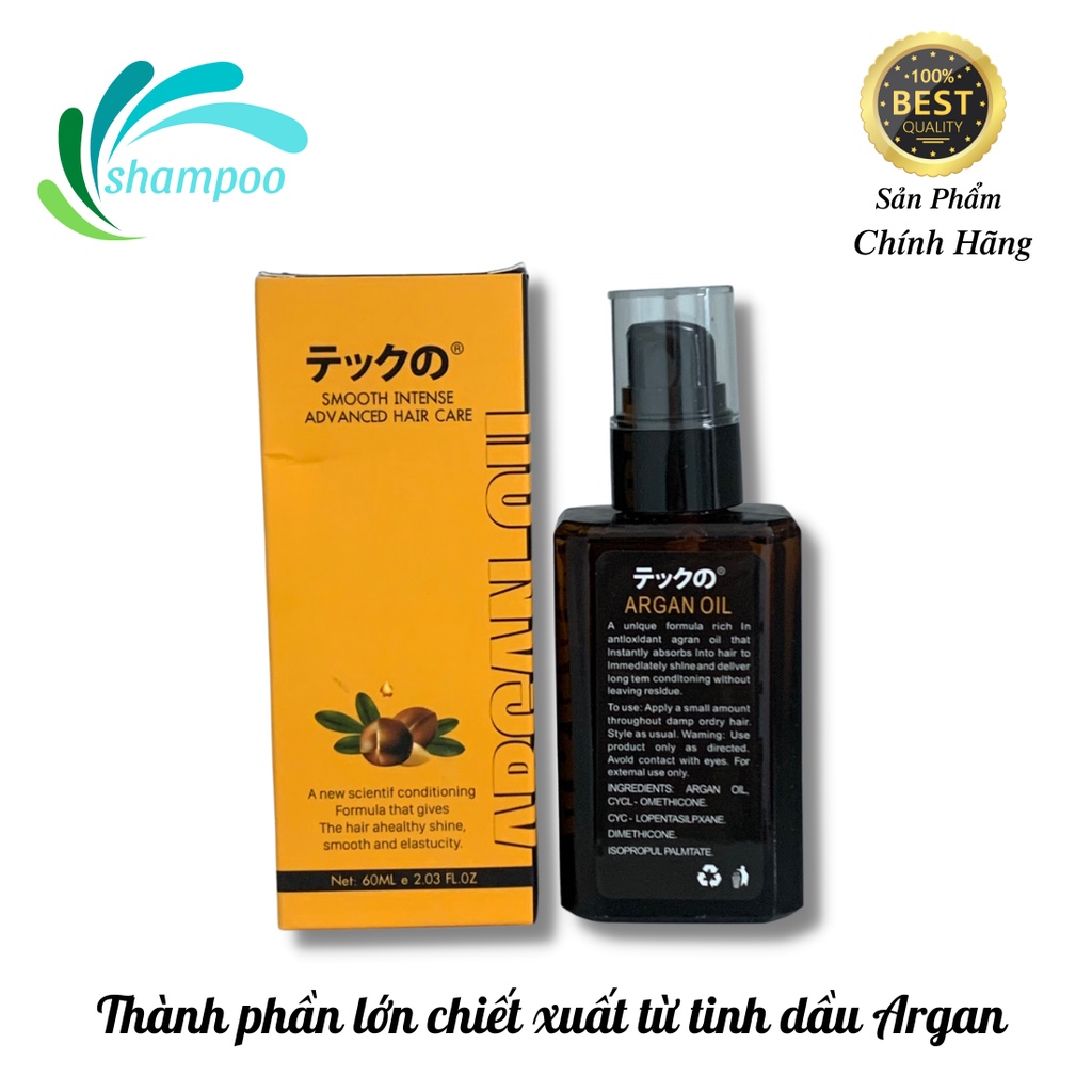 Tinh dầu dưỡng tóc  Meiki argan oil 60ml serum dưỡng tóc uốn tóc xoăn phục hồi tóc