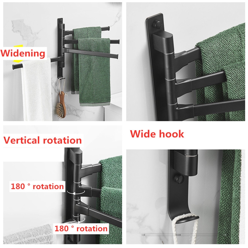 Giá treo khăn gắn tường có thể xoay 180 độ tiện lợi