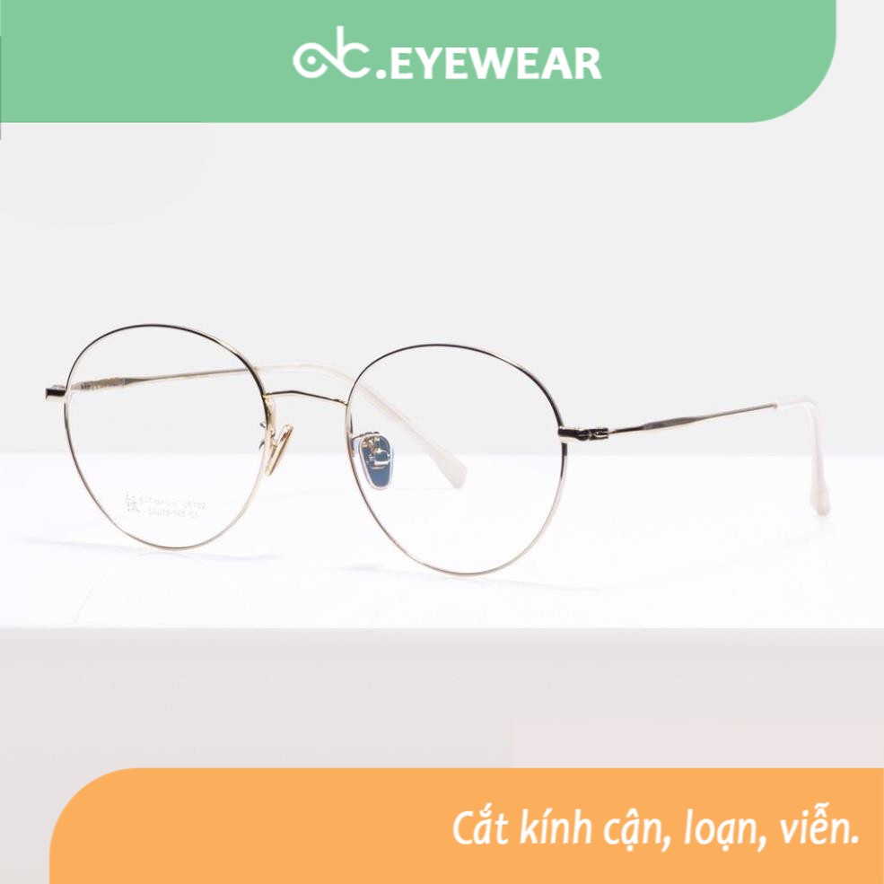 Gọng kính kim loại nữ ABCeyewear chắc chắn nhẹ nhàng , mắt tròn thời trang - 6102