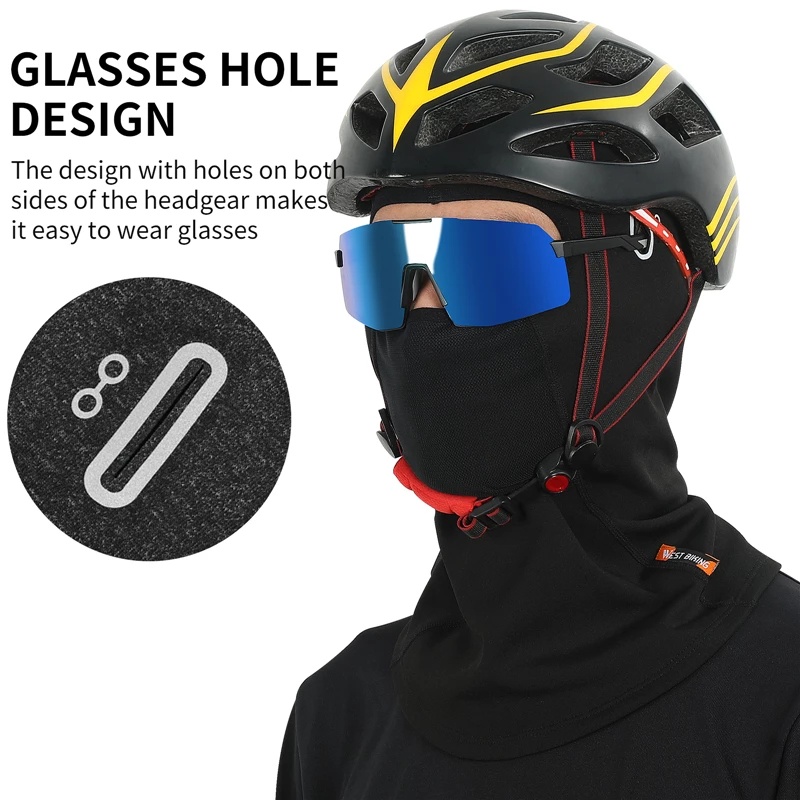 [Women &amp; Men Trendy Winter Warm Windproof Breathable Cycling Hat With glasses Hole ] [Bike Motorcycle Helmet Inner Liner][Unisex Fashion Hip-hop Style Daily Wear Slouchy Balaclava]