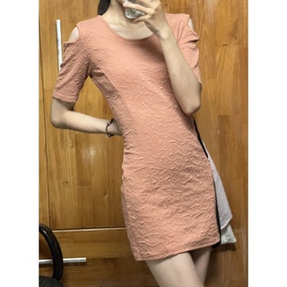 Đầm ôm sát hoạ tiết chìm | Đ08
