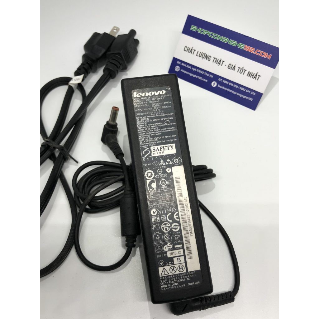 SẠC LENOVO VIÊN KẸO DÀI 20V – 3,25A 65W-sạc zin theo máy