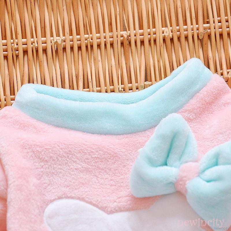 Set đồ ngủ dài hình mèo dễ thương cho bé gái