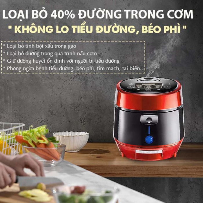 Nồi cơm tách đường Tiross TS9911 (1.5 Lít) tránh xa những bệnh tật liên quan đến đường huyết và giảm cân hiệu quả