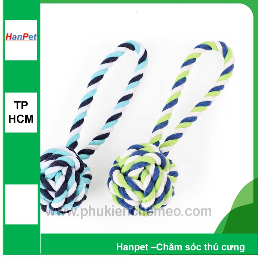 SP206 - Bóng thừng tay cầm ngắn (hanpet 4711516) đồ chơi chó mèo