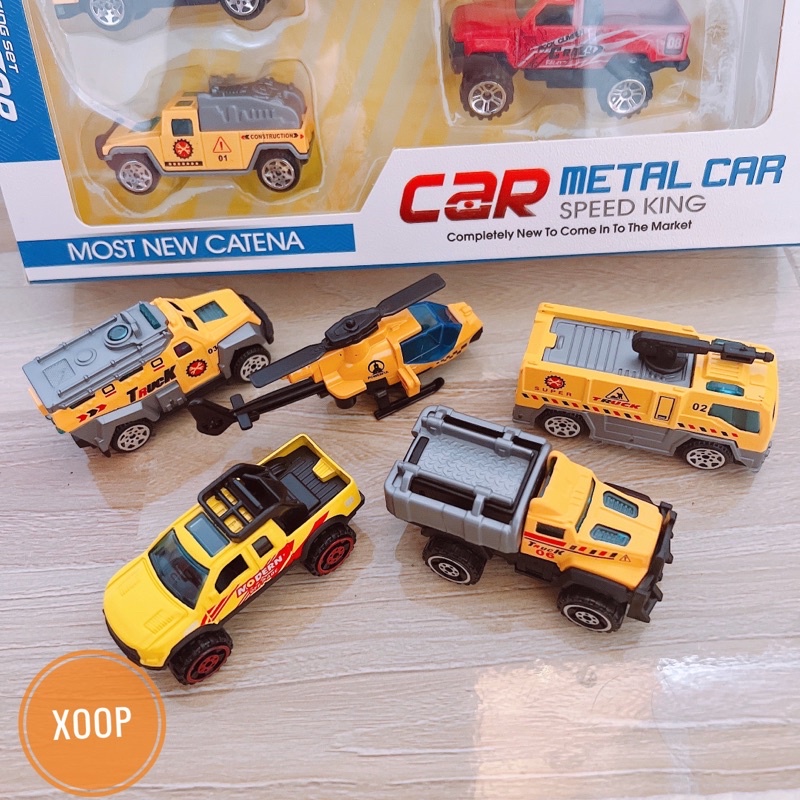 Đồ chơi ! Hộp xe công trình hợp kim 5 chi tiết mẫu mới 2022