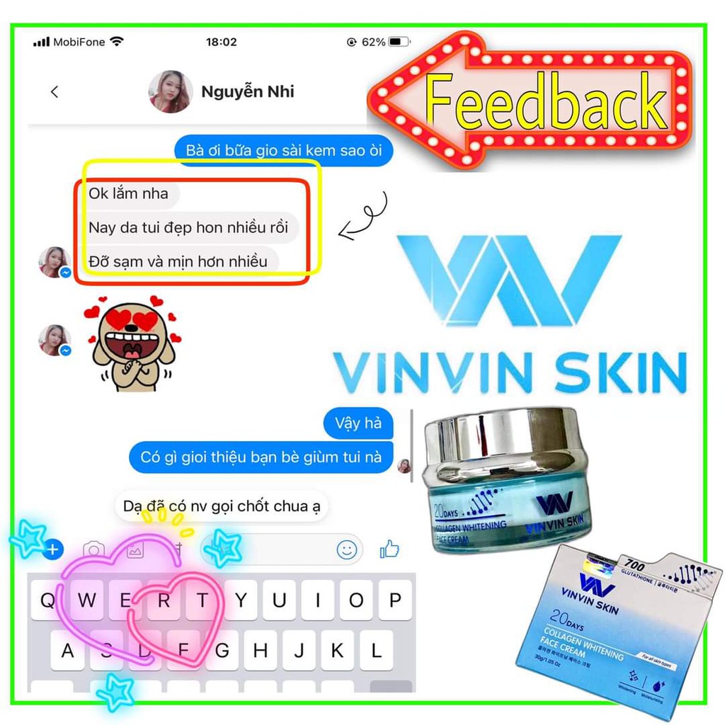KEM DƯỠNG TRẮNG PHỤC HỒI DA BỊ HƯ TỔN - Collagen Whitening Face Cream - Vinvinskin | BigBuy360 - bigbuy360.vn