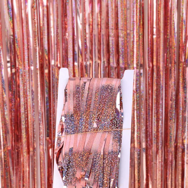 1m x 2m Laser Shiny Tinsel Curtain Foil Backdrop Birthday Wedding Party Decor