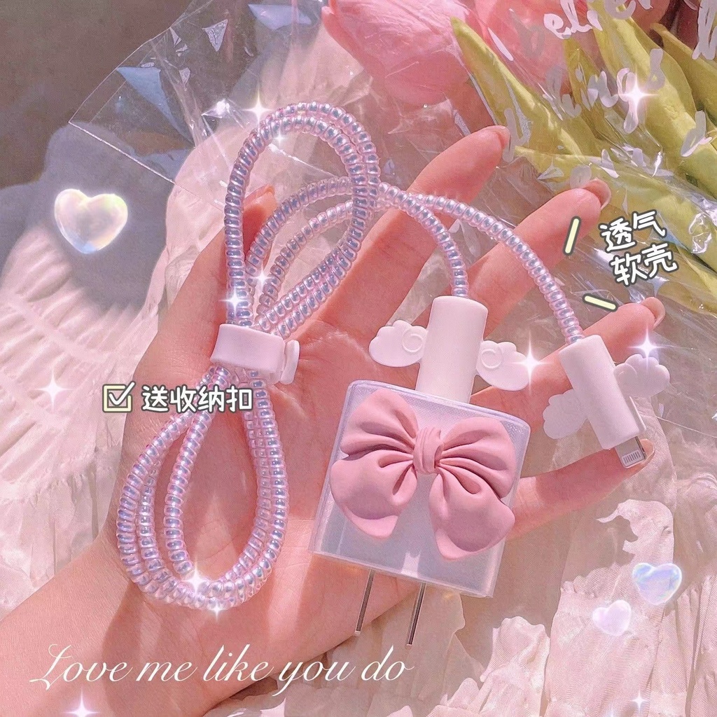 Bộ Phụ Kiện Bảo Vệ Dây Cáp Sạc Cho iphone 14 pro max /13 12 11 pro max 18W / 20W