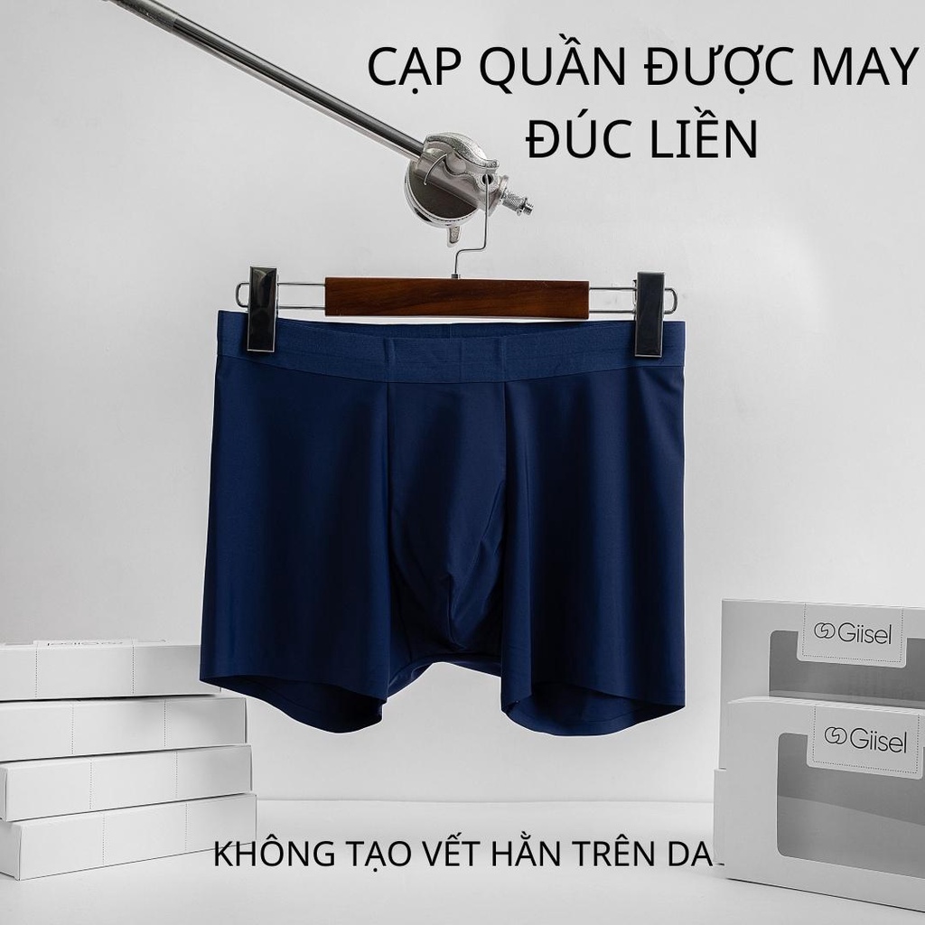 Quần SỊP ĐÙI BOXER kiểu quần lót nam đúc co giãn không đường may - Giisel