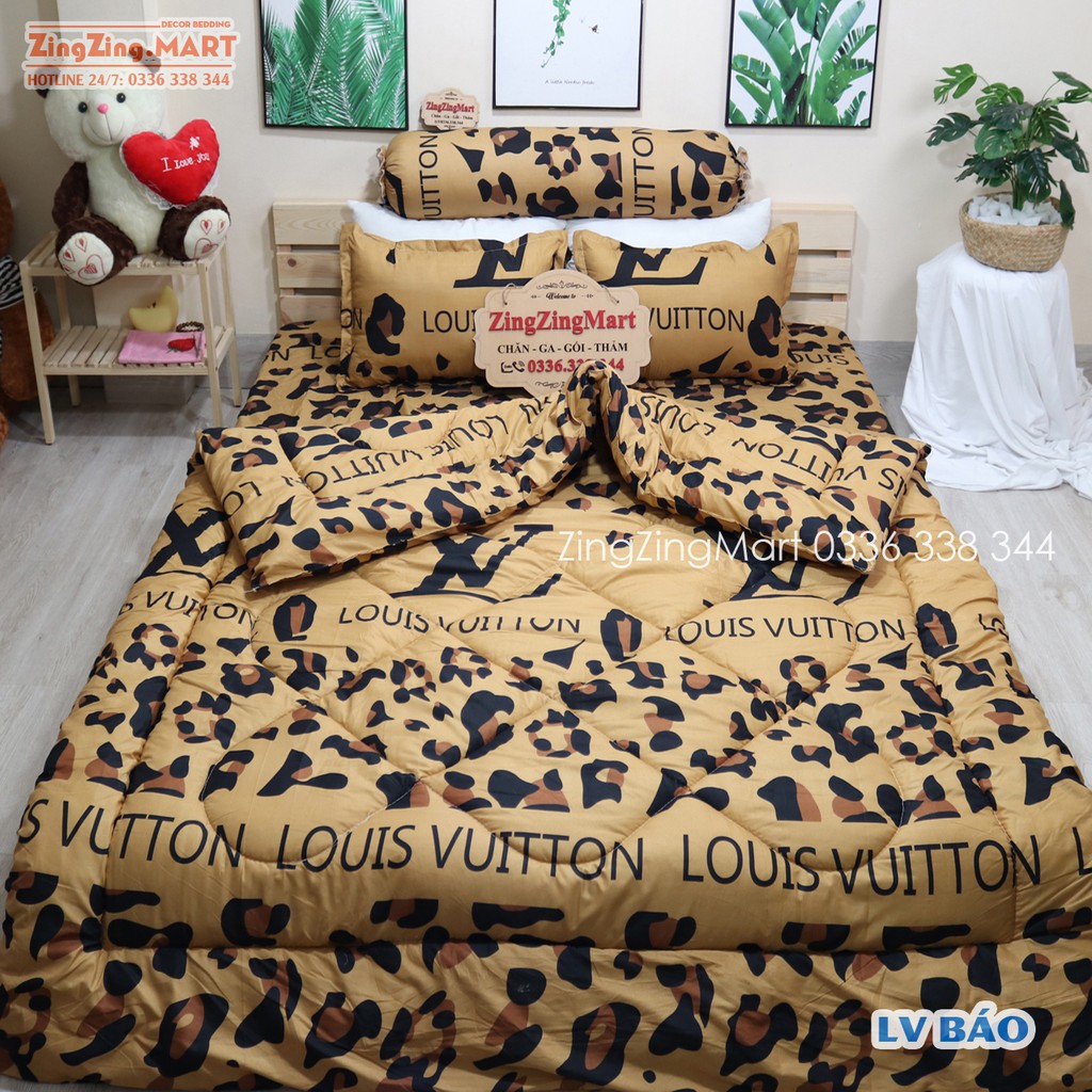 [SALE TẾT] Sét Chăn Bông Cao Cấp 5 món Poly Cotton Chất dày dặn (Siêu ấm áp)