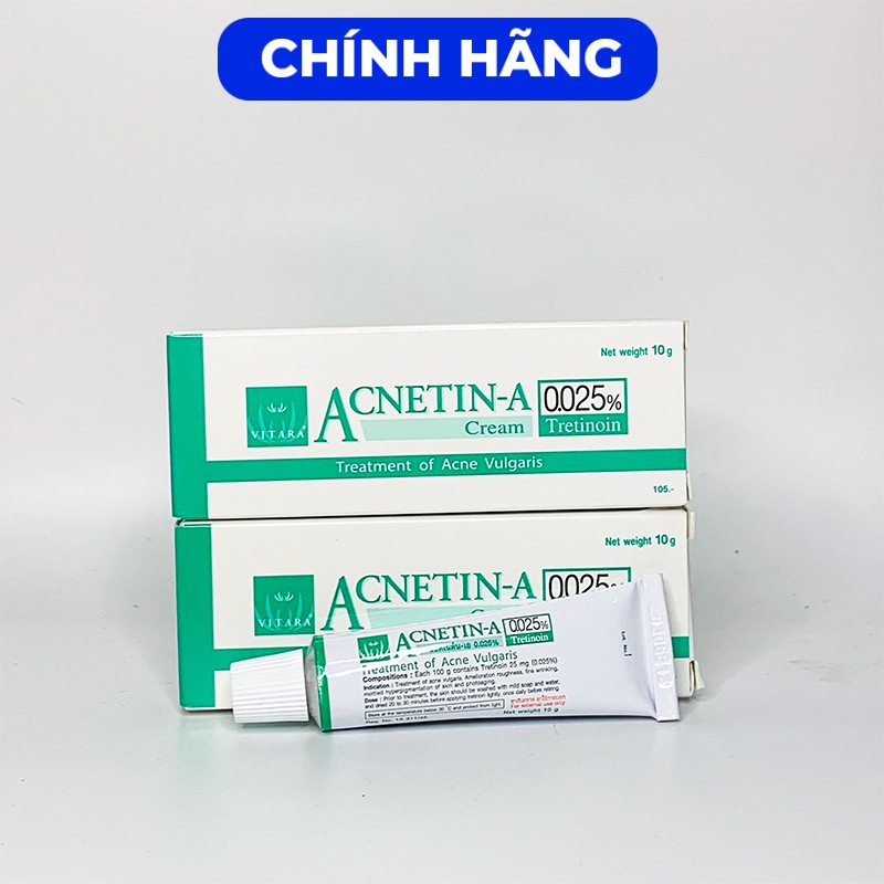 Acnetin A [CHÍNH HÃNG] Kem ngừa mụn chống lão hóa da Acnetin A 0.05% 10g | BigBuy360 - bigbuy360.vn
