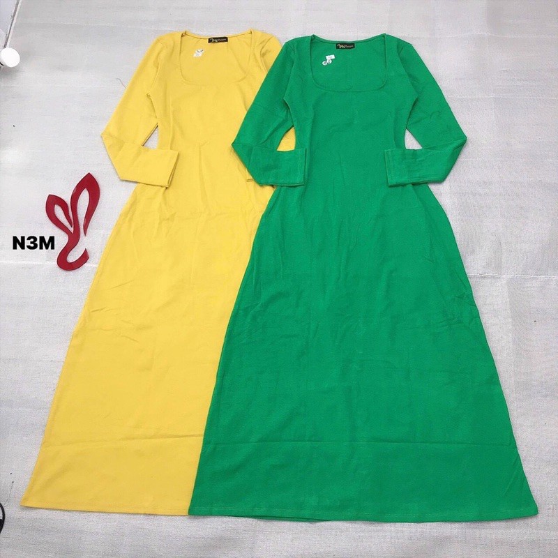 Đầm thun maxi tay dài | BigBuy360 - bigbuy360.vn