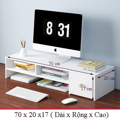 HOT KỆ ĐỂ SÁCH - KỆ MÁY TÍNH - DECOR ⌨ LẮP GHÉP - 2 TẦNG