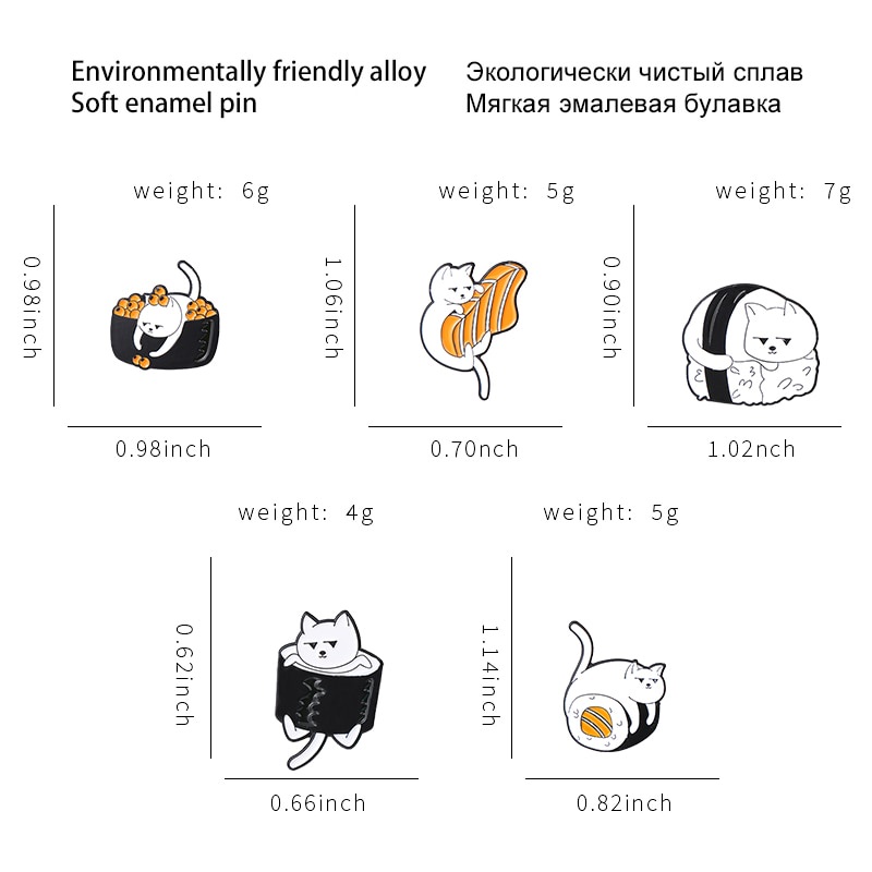 Ghim cài áo hình mèo hoạt hình đáng yêu