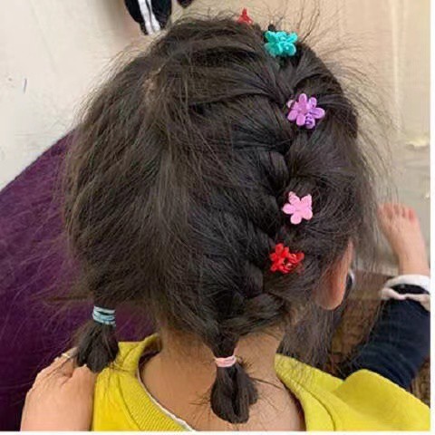 Kẹp tóc hình bông hoa nhỏ nhiều màu sắc phong cách Hàn Quốc dễ thương cho bé gái