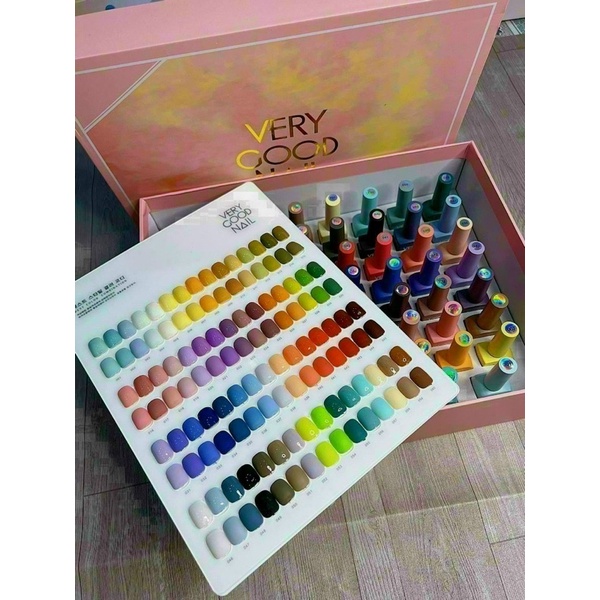 Sét sơn very good nail 60 màu , tặng kèm bảng màu và 2 chai Base - Top