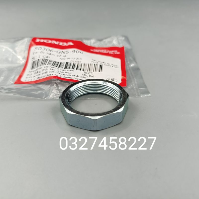 Đai ốc, tán hãm cổ lái xe DREAM, WAVE, FUTURE ... zin