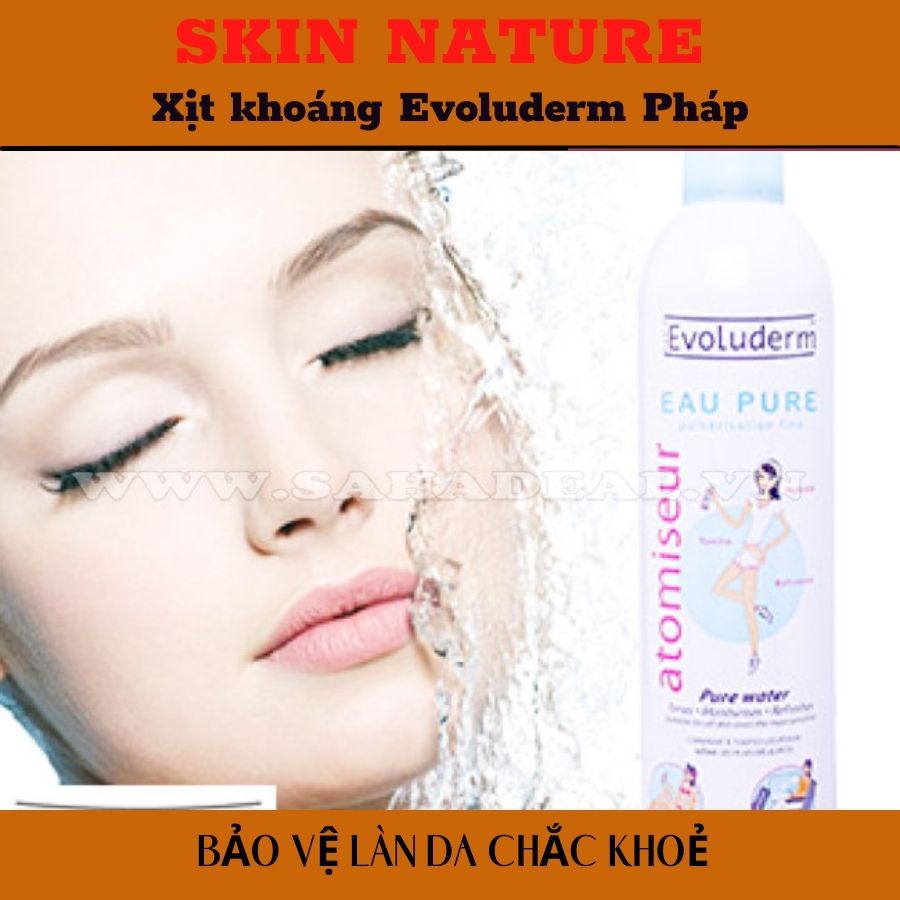 Xịt khoáng Evoluderm Pháp cung cấp đủ nước cho làn da căng mịn 150ml