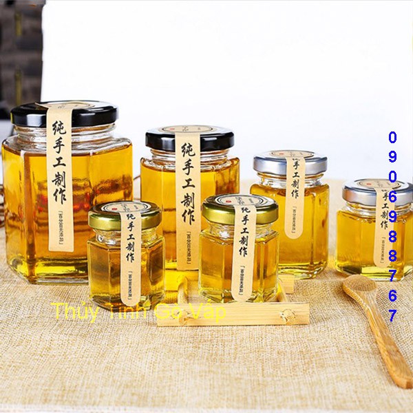 Bộ 2 Hũ thủy tinh lục giác nắp thiếc 280ml - Lọ lục giác | BigBuy360 - bigbuy360.vn