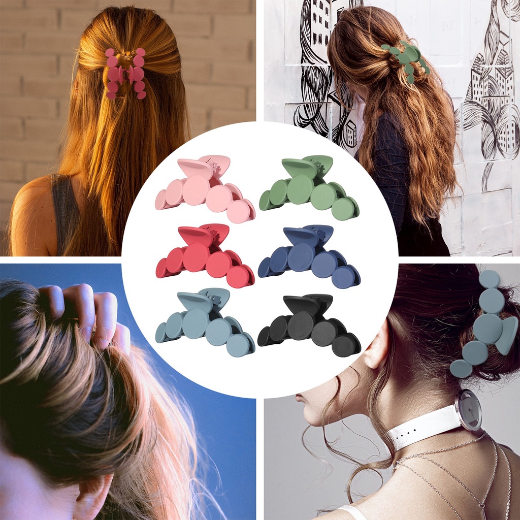 BJIA 6 Colors Available Big Hair Clips Women and Girls Strong Hold Hair Claw Clips Hair Styling Accessories for Thick Thin Hair Fashion Non Slip Large