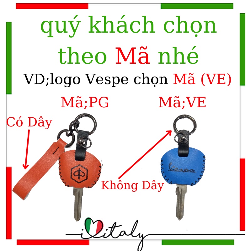 Bọc chìa khóa Vespa ,liberty,zip,medley (Móc A)