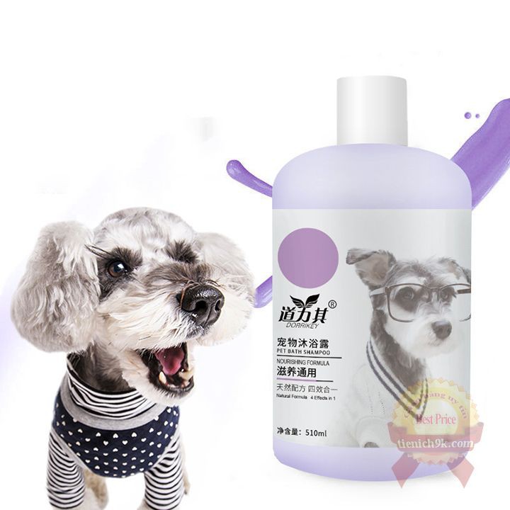 Gel sữa tắm cho chó mèo Daoliqi Shampoo 510ml làm mềm lông, diệt chấy bọ chét, kháng khuẩn và chống ngứa