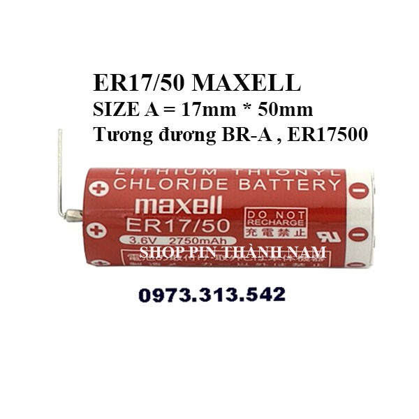 Pin ER17/50 Maxell 3,6V pin nuôi nguồn PLC