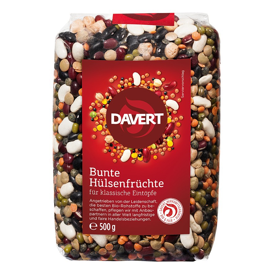 Hỗn hợp các loại đậu hữu cơ Davert - 500gr