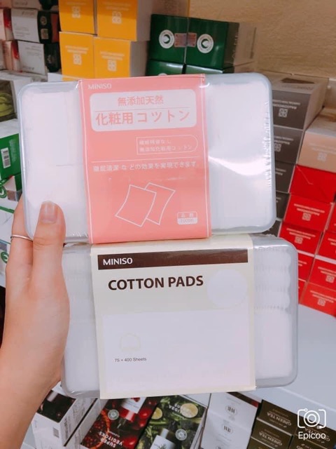 Bông tẩy trang miniso 180 miếng | BigBuy360 - bigbuy360.vn