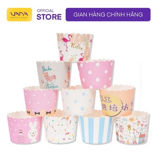 Khuôn giấy lót bánh cupcake tròn cứng không cần dùng khuôn