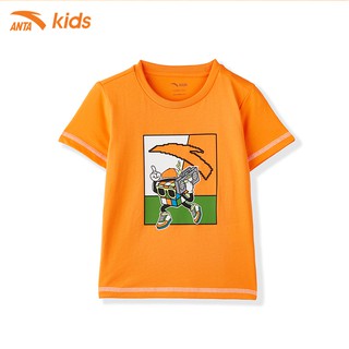Áo phông thể thao bé trai họa tiết đáng yêu thương hiệu Anta Kids W352129147-2
