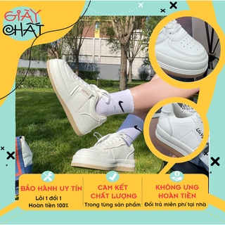 Giày thể thao nữ thấp cổ màu trắng, Giày sneaker nữ Urysn mẫu mới phong cách retro ulzzang năng động cá tính