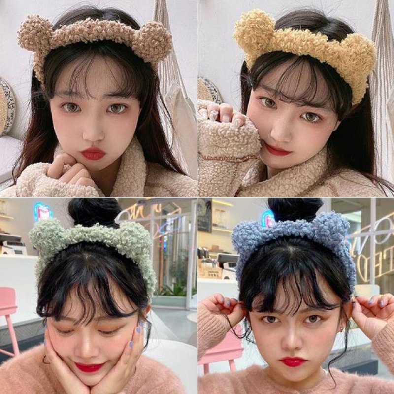 Băng Đô Nhung Lông Thời Trang Mùa Thu Đông Hàn Quốc Mới Dành Cho Nữ Rửa Mặt