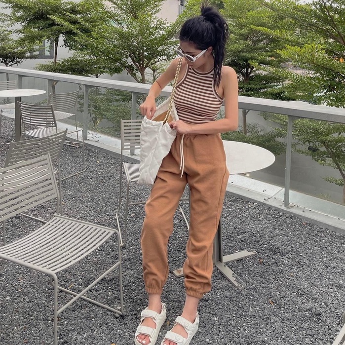 Quần jogger unisex thể thao, quần ống rộng kiểu dáng jogger mặc nhà nam nữ vải TỔ ONG 3 màu năng động