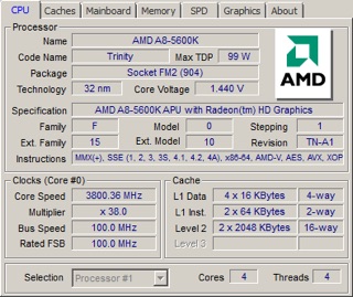 CPU AMD -A8 5600 socket FM2
