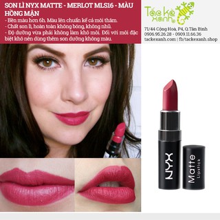 Son lì NYX Matte - Merlot MLS16