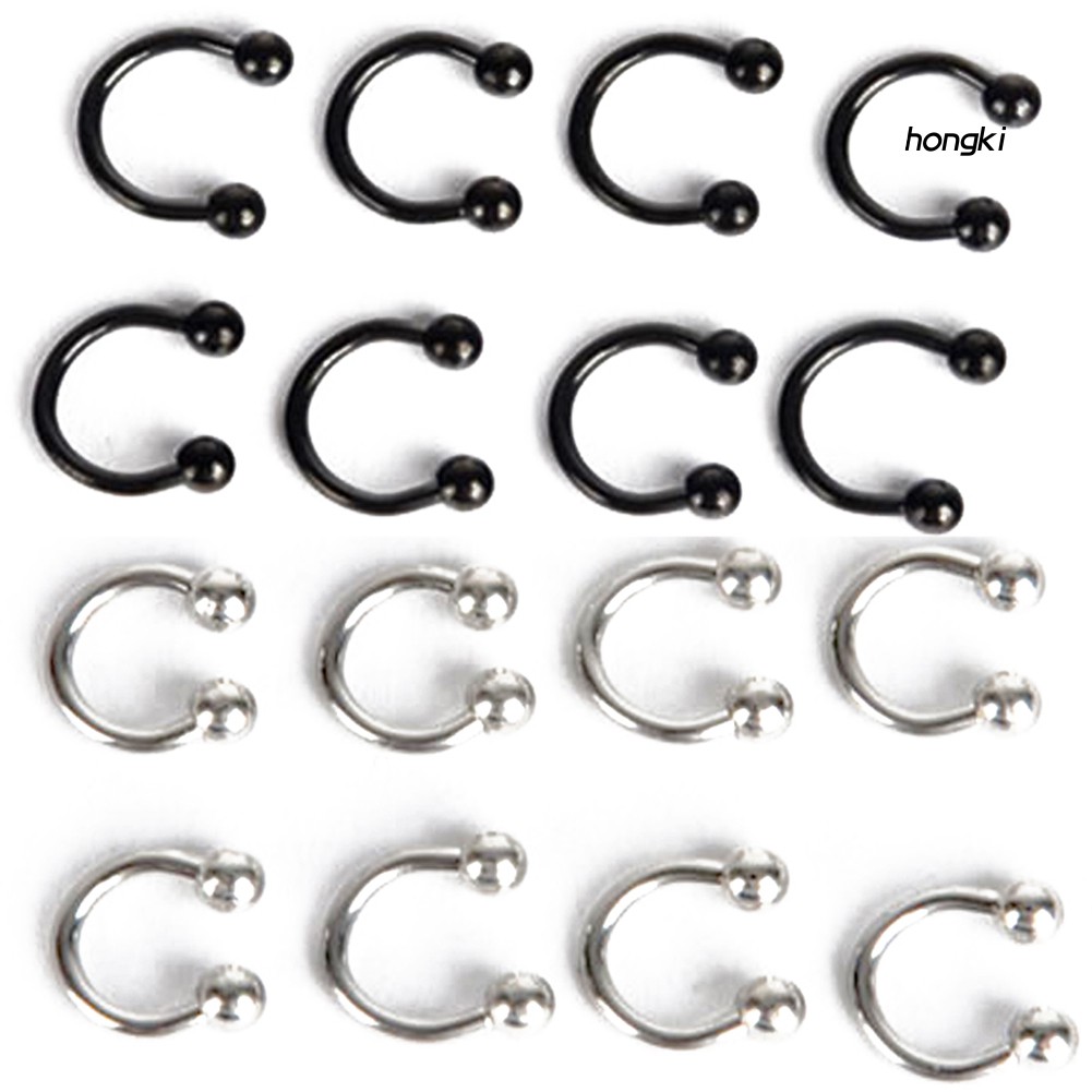 Bộ 10 khuyên mũi bằng thép không gỉ chất lượng cao hợp thời trang