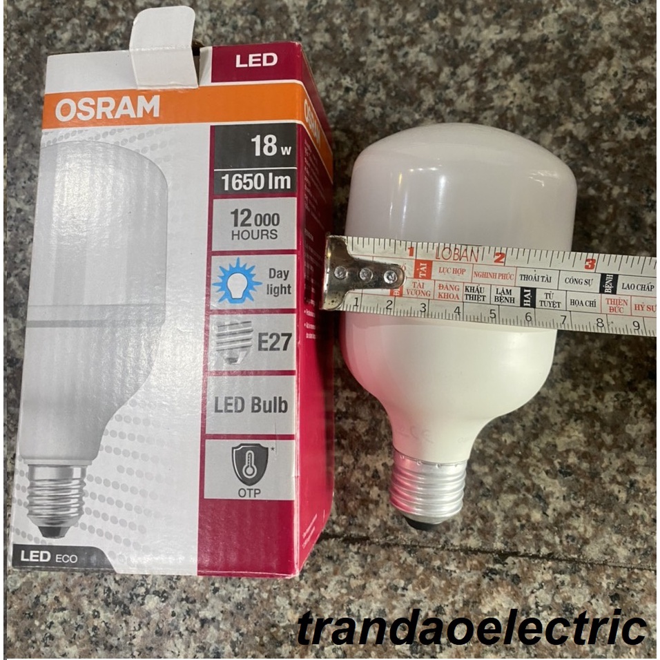 Bóng đèn led trụ Eco Osram E27 18W/27W/W36/45W 6500K