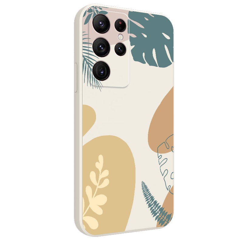 Bao Da Điện Thoại Họa Tiết Lá Cây Cho samsung galaxy galaxy s23 s22 fe ultra plus Ốp