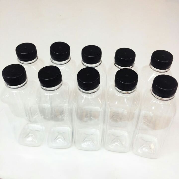 Set 50 chai nhựa pet vuông 330ml đựng trà sữa