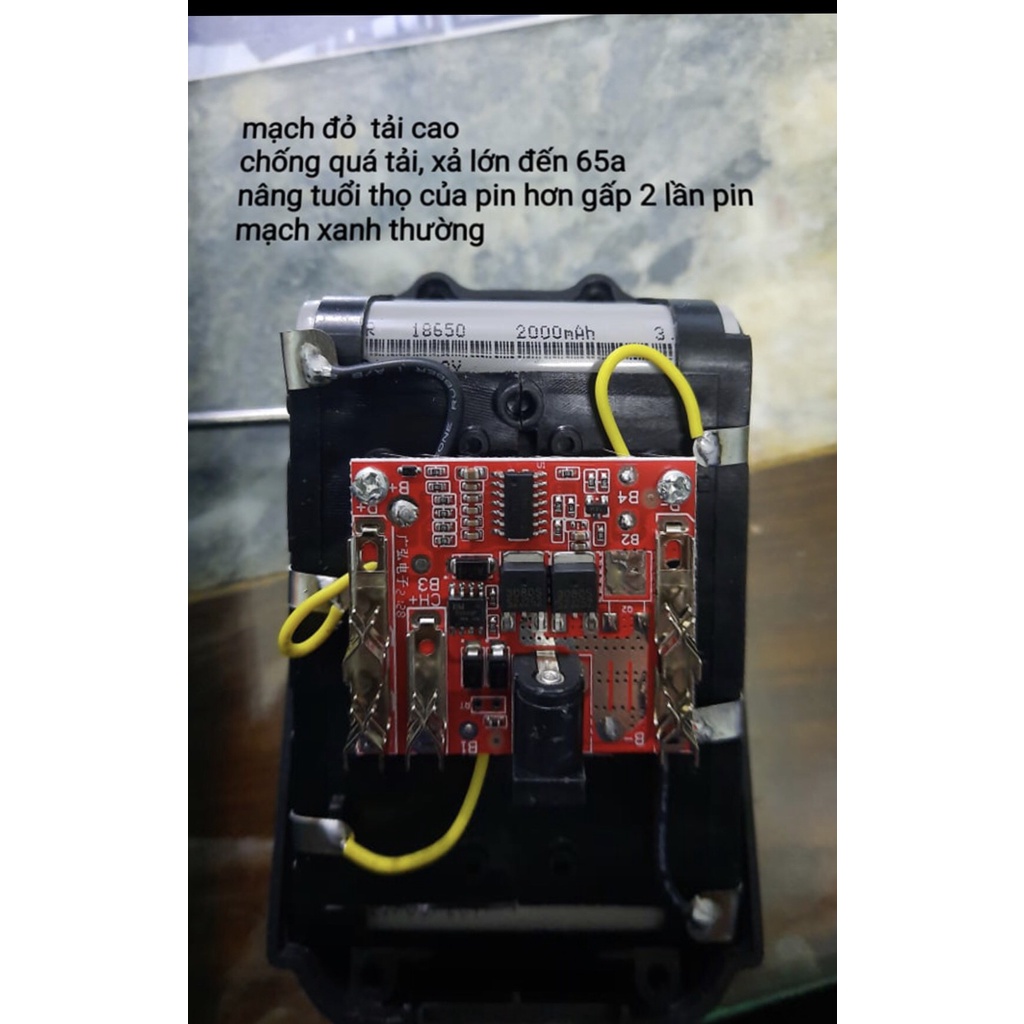 Pin Máy khoan, Máy bắn vít, Máy siết bulong makita 10 Cell,199v, Chân MAKlTA Phổ Thông