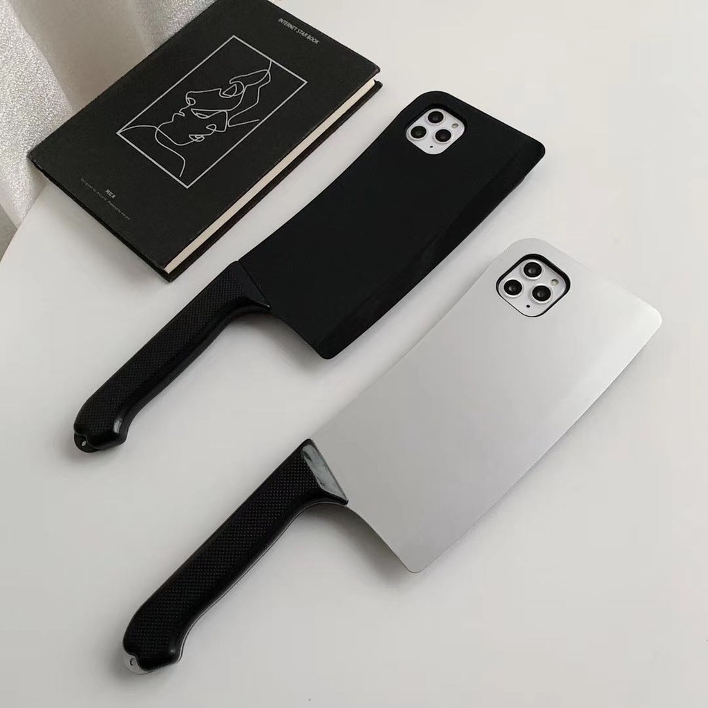 Ốp điện thoại hình dao làm bếp sáng tạo vui nhộn dành cho Iphone11 i6 i7 plus ix xs xr