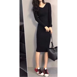 Váy len body