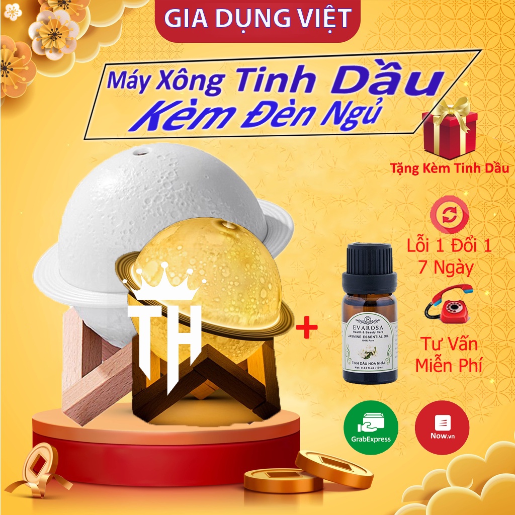 Máy Phun Sương - Máy Khuếch Tán Tinh Dầu Tạo Độ Ẩm Kiêm Đèn Ngủ Hình Quả Địa Cầu Dung Tích 200ml