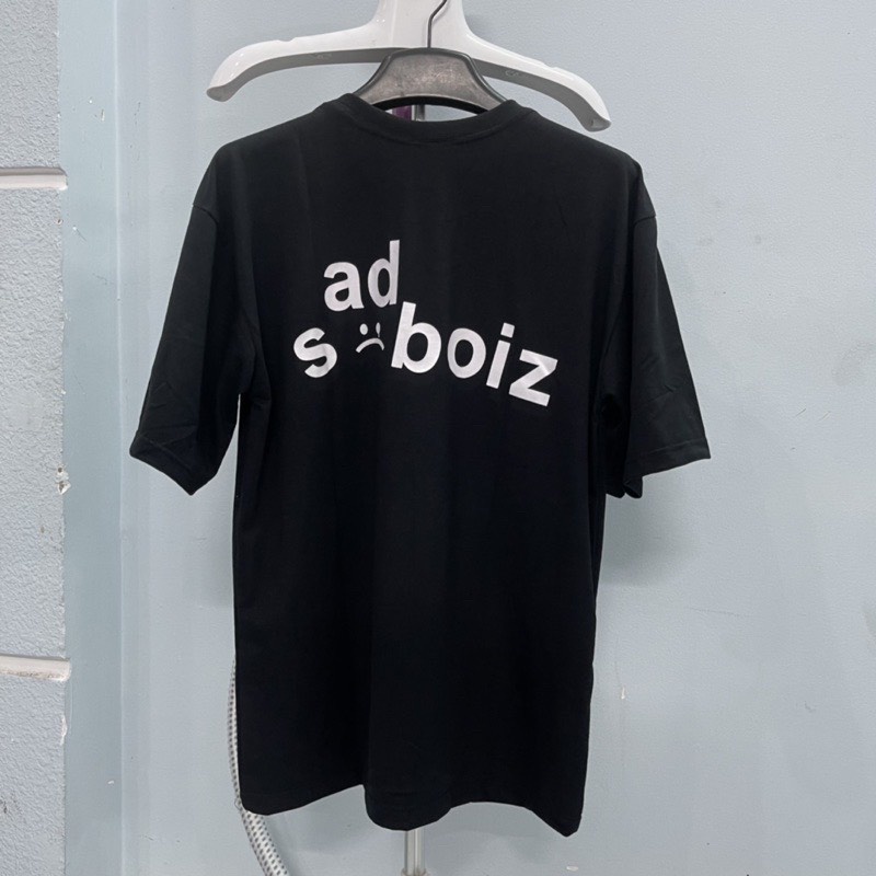 Áo thun Sadboiz Signature Tee màu đen  vải cotton form nam nữ 40kg - 90kg  AL100 Thời trang Unisex HCM