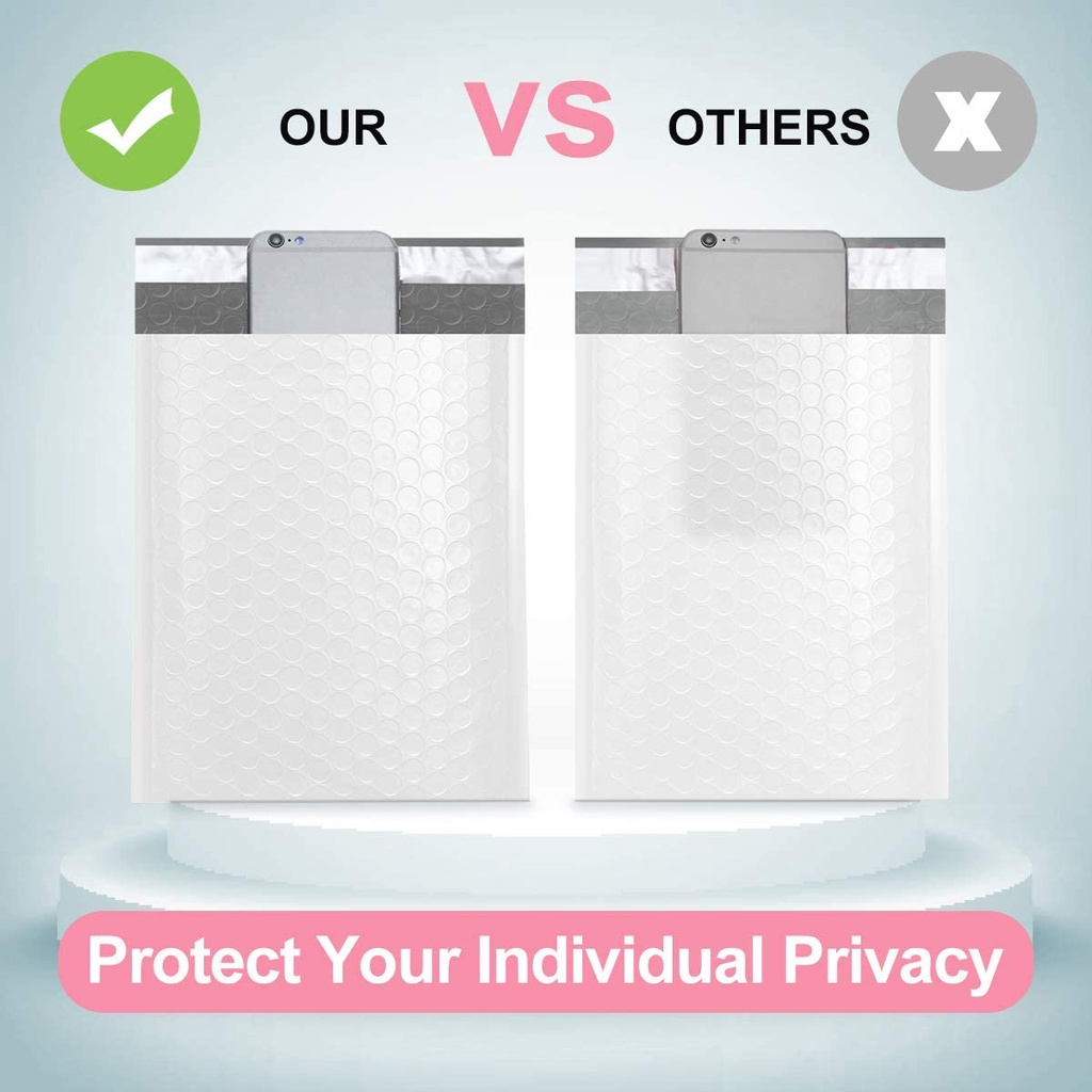 Bộ 10 Túi Bong Bóng Poly Có Đệm Chống Sốc Dùng Đựng Phong Bì DIY