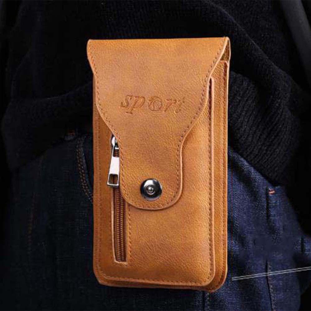 Túi đeo ngang eo MMULCK đựng điện thoại da PU đa năng phong cách retro du lịch chạy bộ ngoài trời dành cho nam
