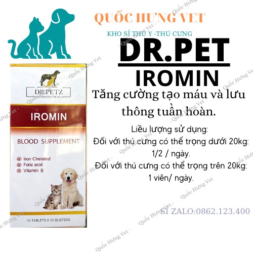 Iromin tạo máu 1 vỉ 10 viên