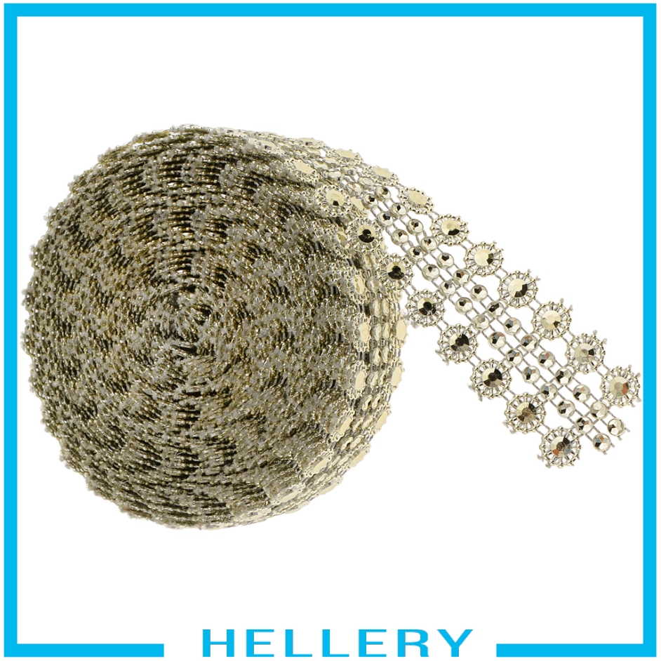 Cuộn Dây Ruy Băng Đính Đá Pha Lê Dài 5 Yards Dùng Trang Trí